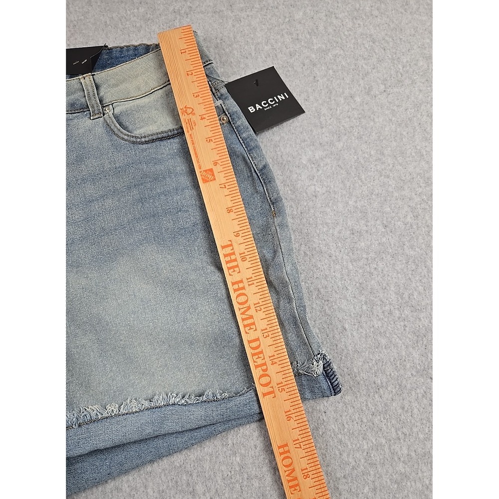 Baccini Womens Size 16 Denim Cut-Off Cuffed Jean Shorts Blue NWT - Picture 6 of 8